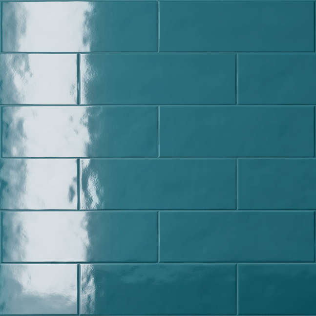 Designové obklady 25 x 8.2 cm | Casalgrande Padana | Brickworks Nuances | Blu Sherpa Lux | Lesklá